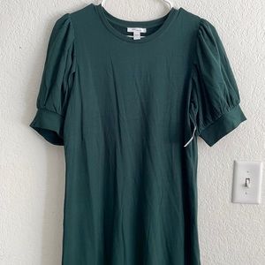 Daily Ritual Forest Green Puff Sleeve
